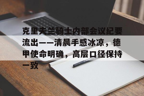 爱游戏网页版 -克里夫兰骑士内部会议纪要流出——清晨手感冰凉，德甲使命明确，高层口径保持一致的简单介绍